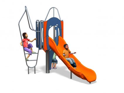 lillehammer plus blue orange plastic slide kids