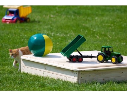 Dětské čtvercové pískoviště s deklem