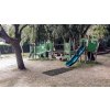 princelett plus all green plastic slide park grass 001