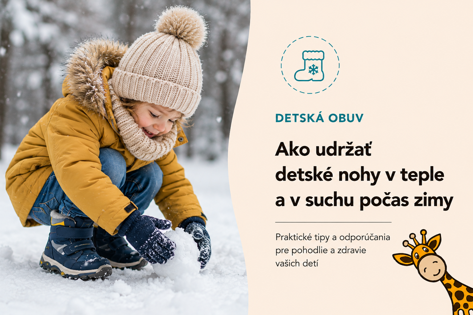Ako udržať detské nožičky v teple a najmä suché v chladných zimných mesiacoch