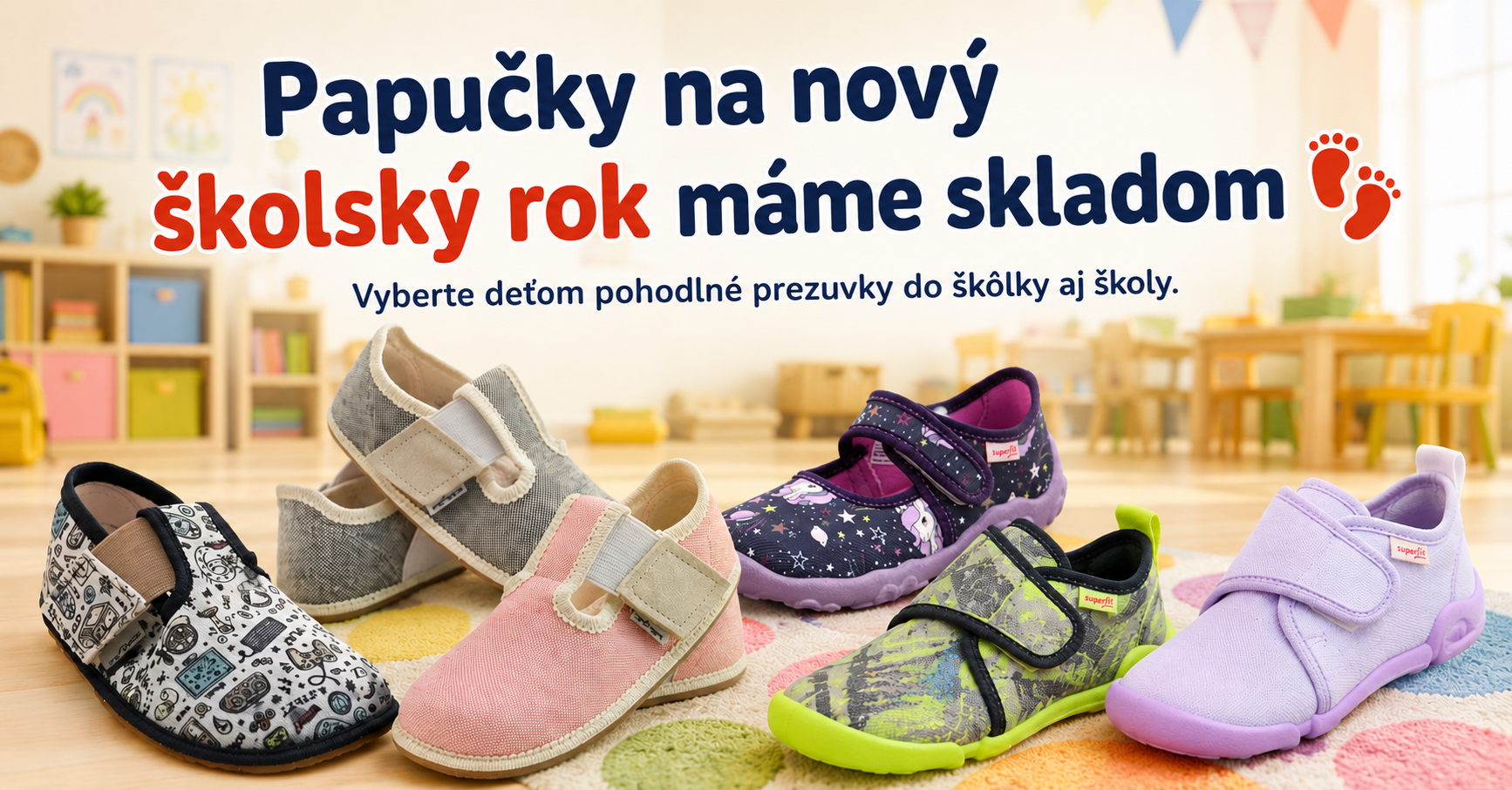 Papuče na nový školský rok máme skladom