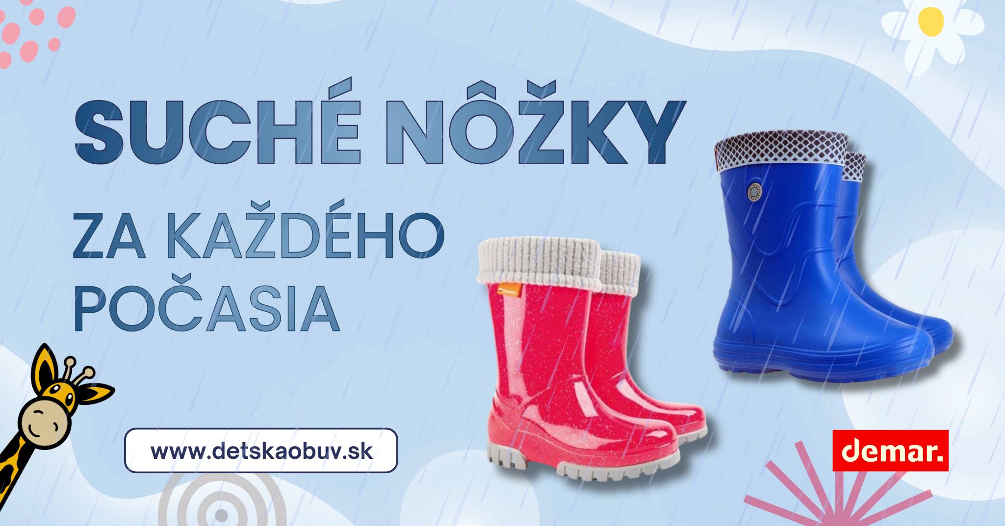 Bohatý výber gumákov detská obuv Žirafa