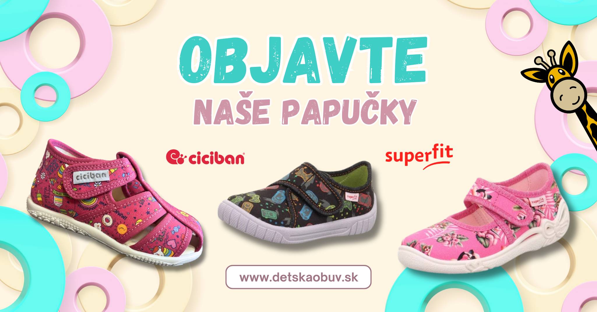 široký výber papúč - detská obuv Žirafa žilina