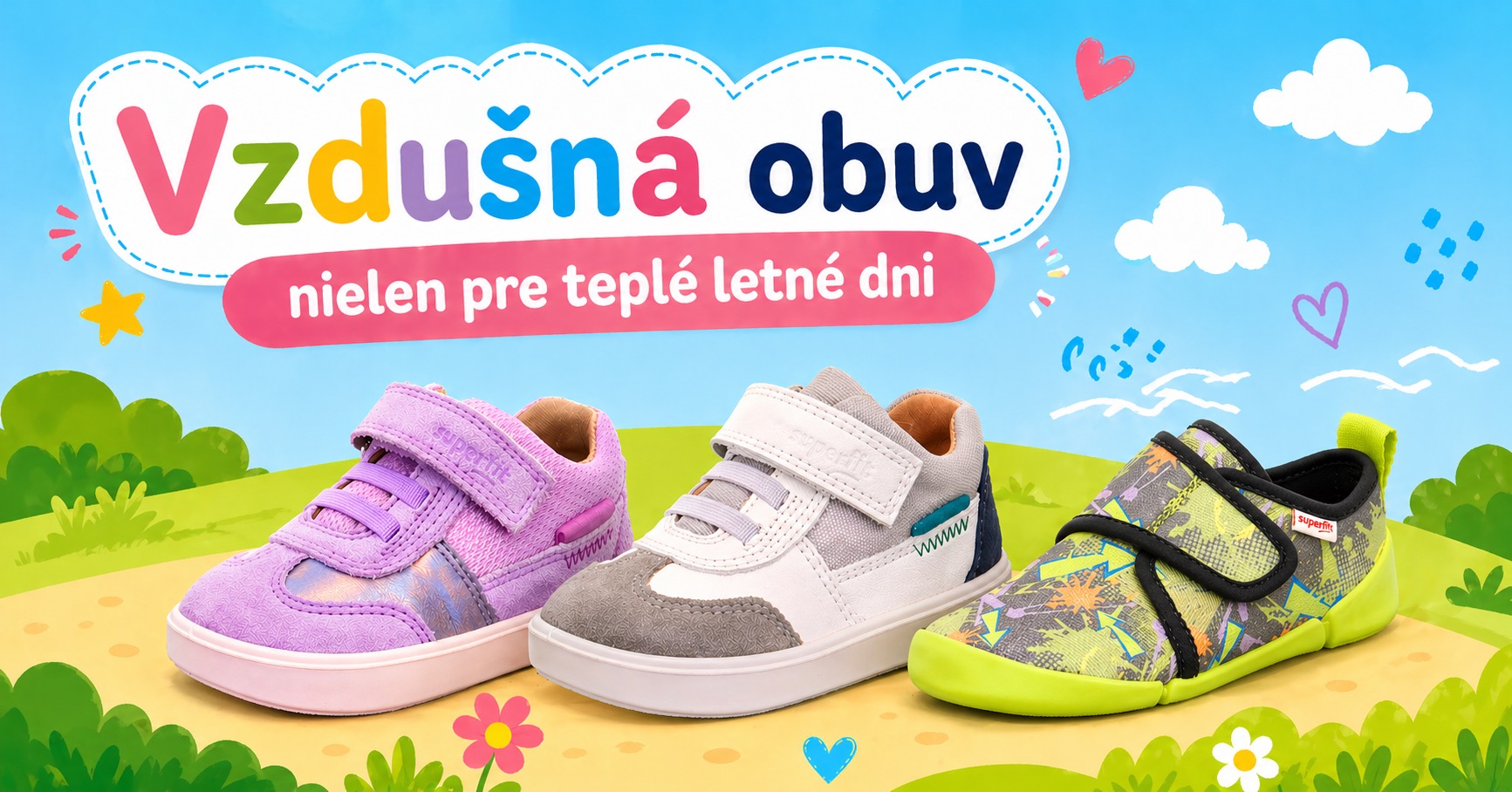 Vzdušná obuv léto