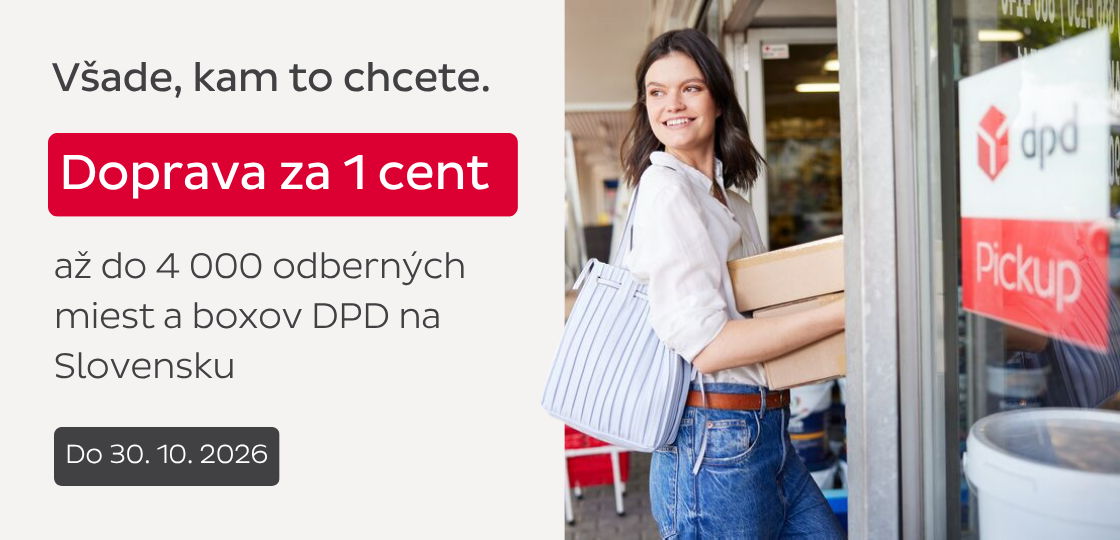DPD doprava za 1 cent do výdajných miest a boxov