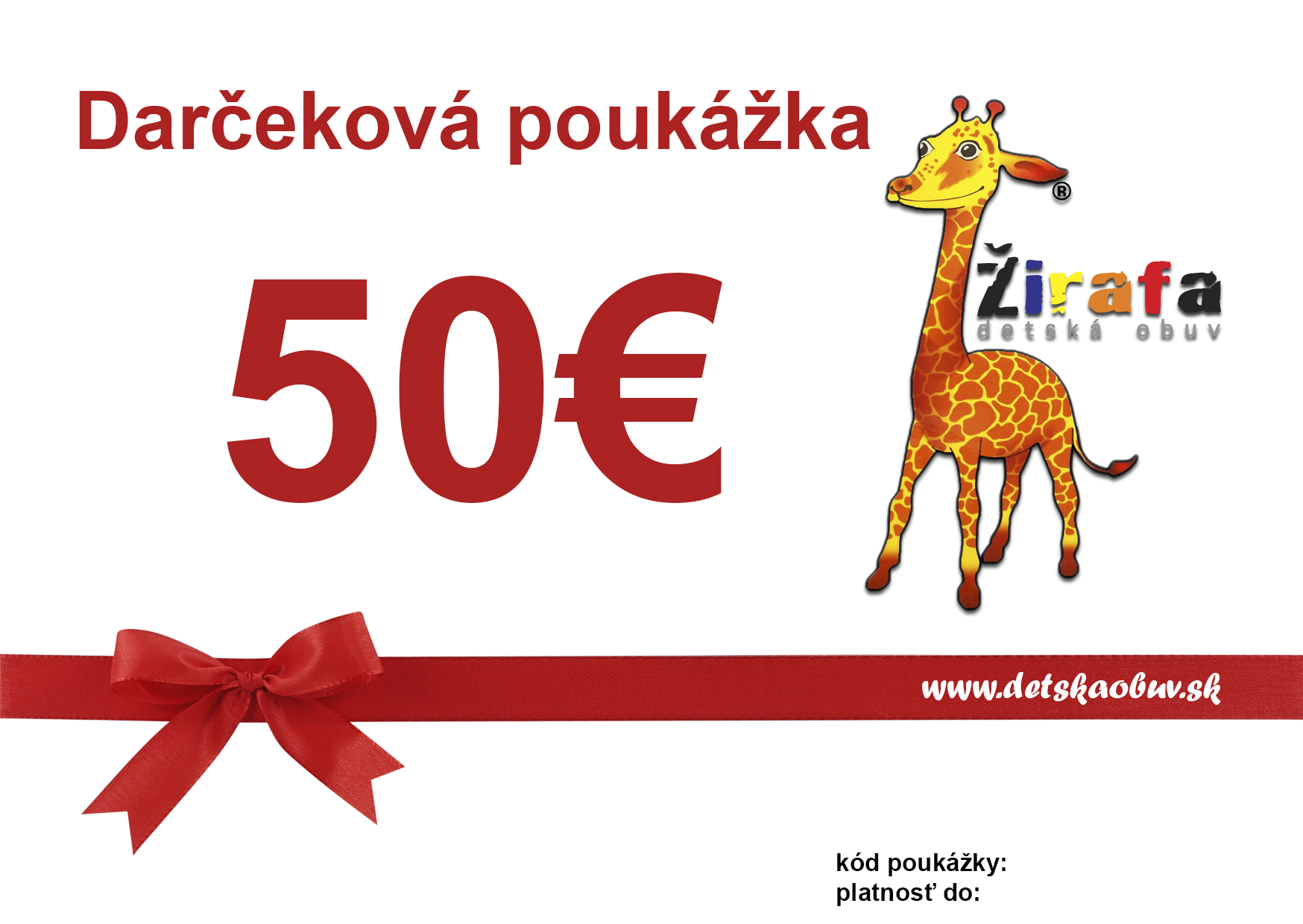 Darčeková poukážka 50,- €