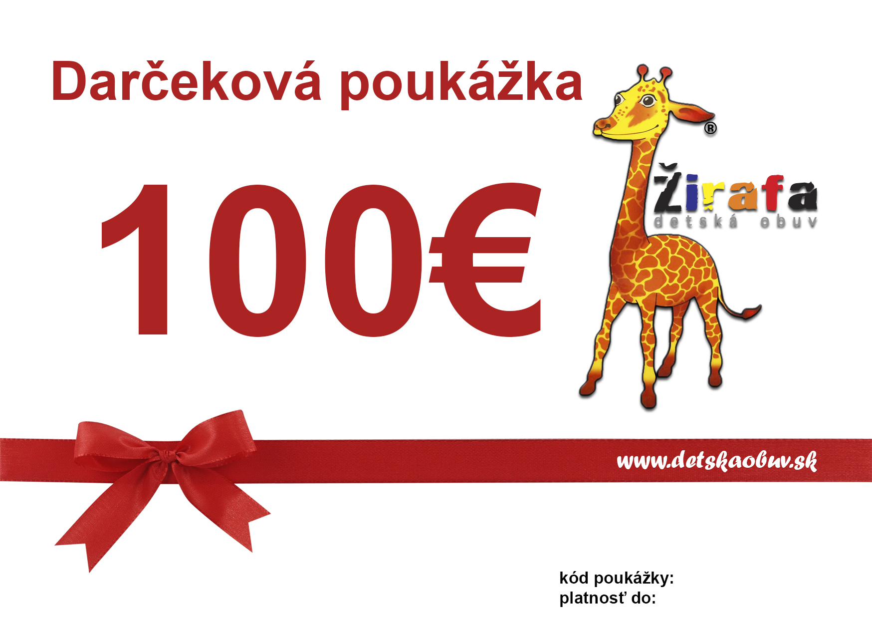 Darčeková poukážka 100,- €
