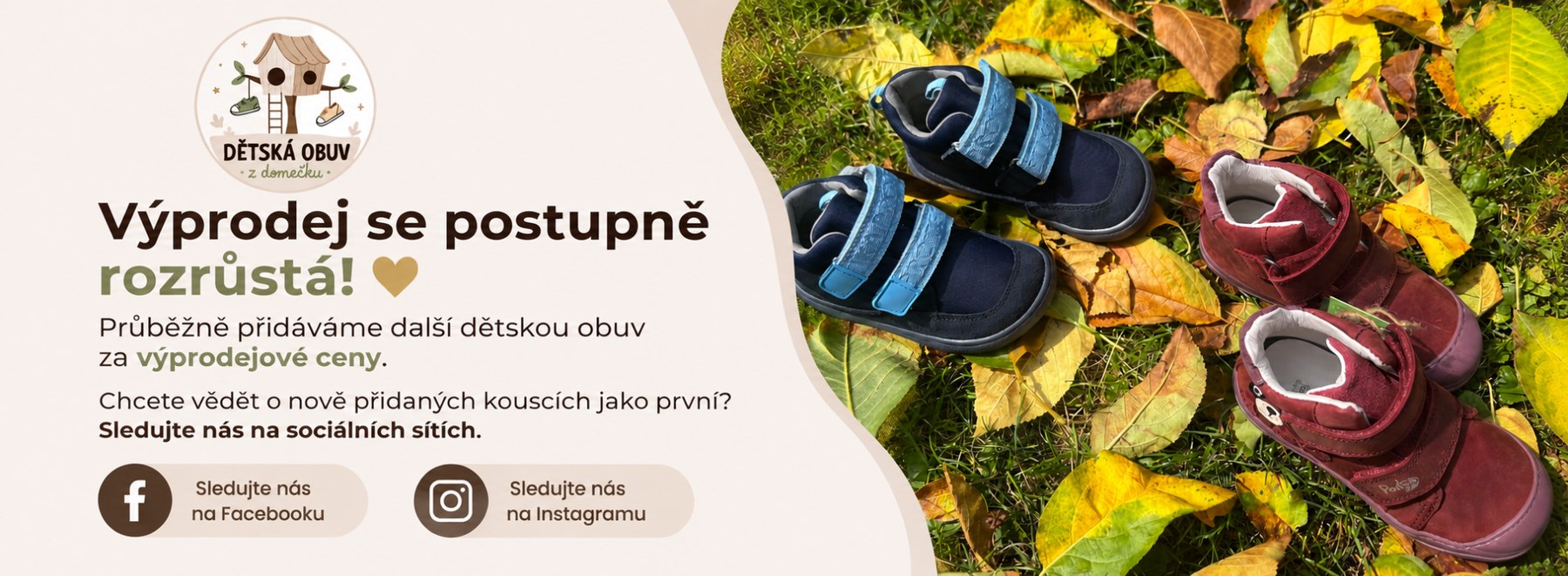 Výprodej dětské obuvi – nové zboží postupně přidáváme
