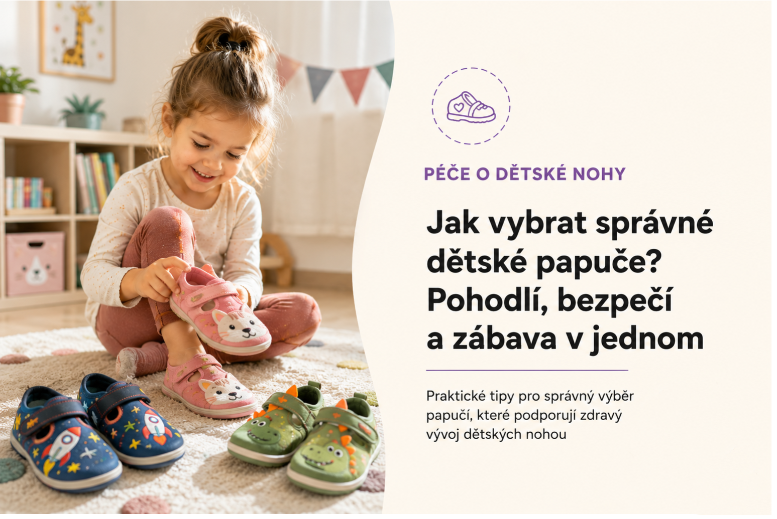 Jak vybrat správné dětské bačkůrky: pohodlí, bezpečí a zábava v jednom