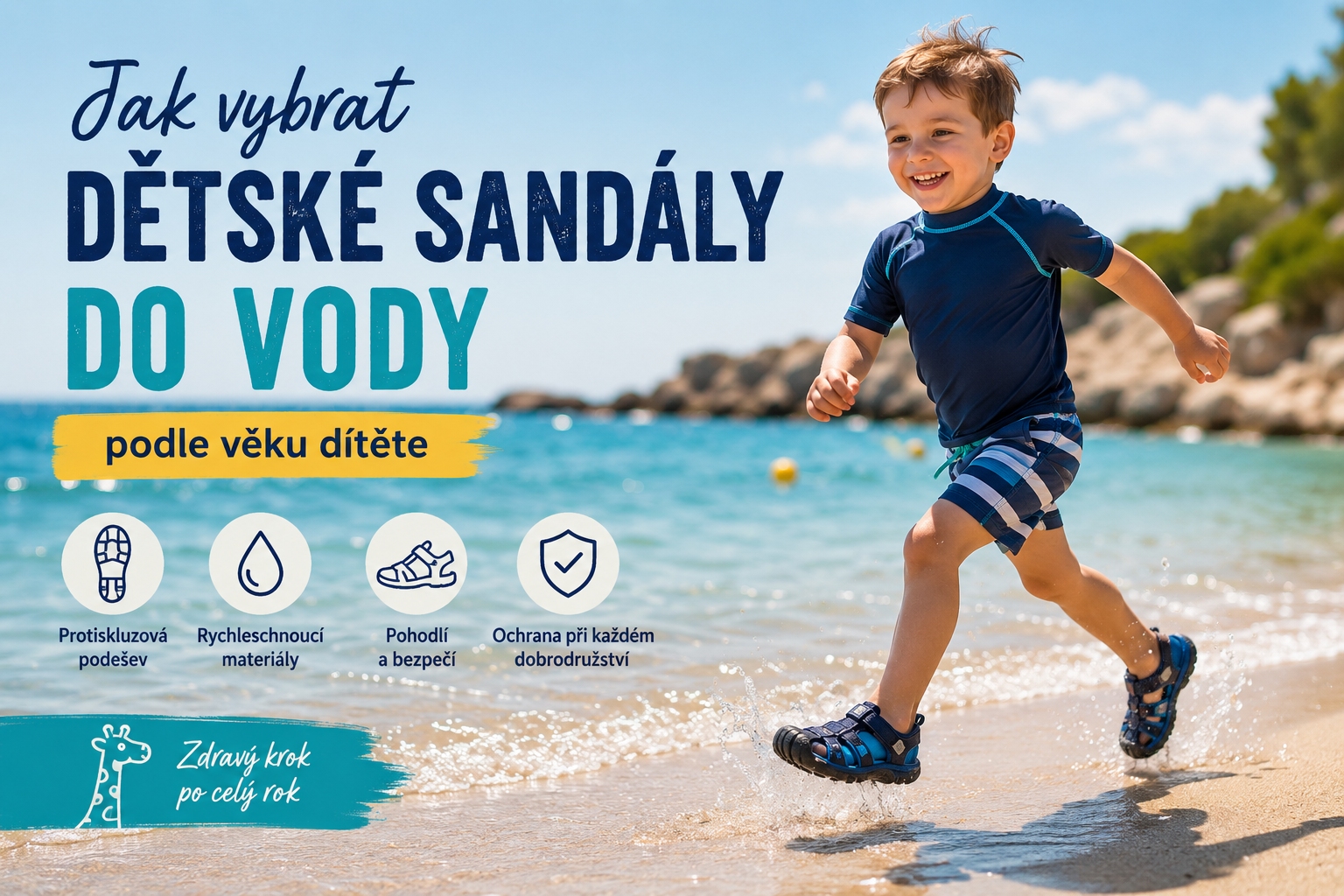 Jak vybrat dětské sandály do vody podle věku dítěte? Praktický průvodce 2026