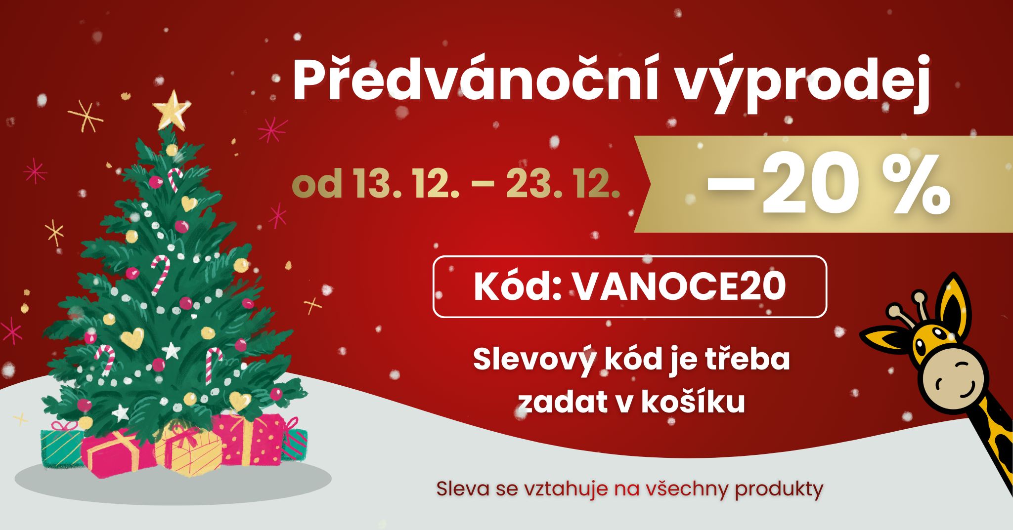 predvanoční výprodej - sleva 20% s kódem VANOCE20 detskaobuvzirafa.cz