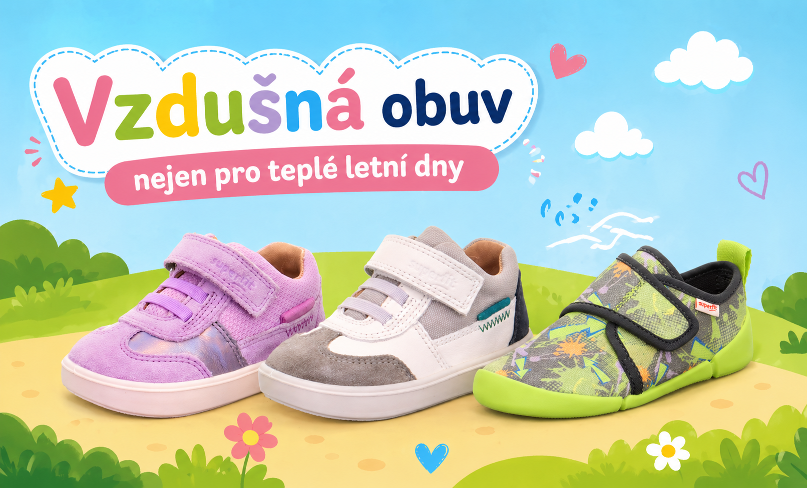 Vzdušná obuv léto