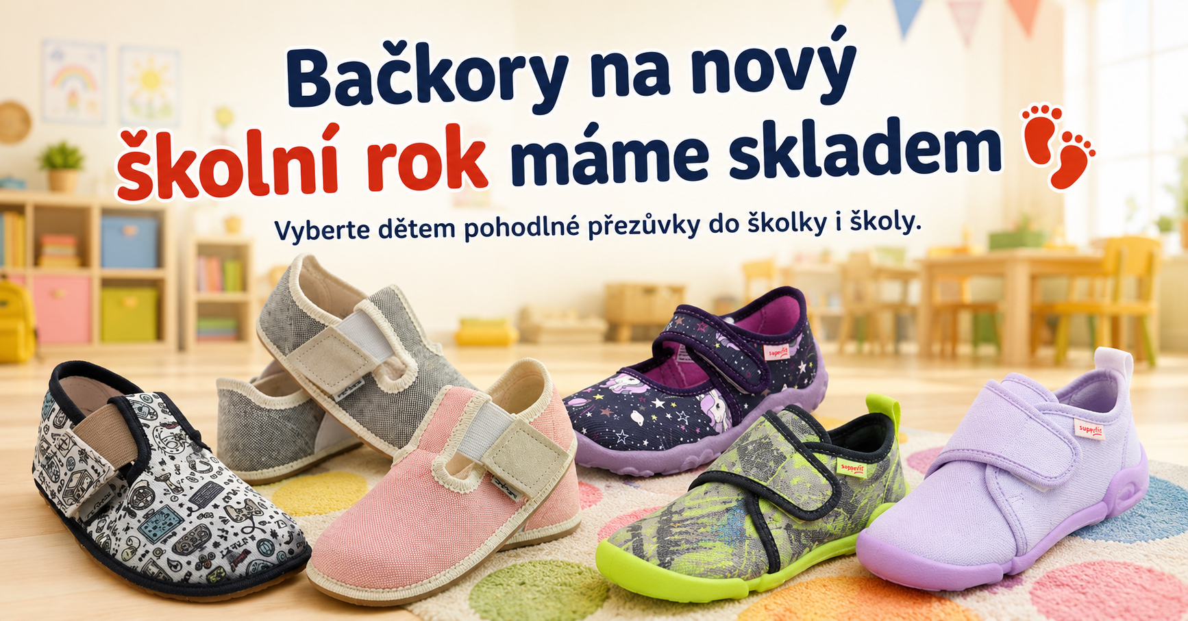 Bačkory na nový školní rok máme skladem