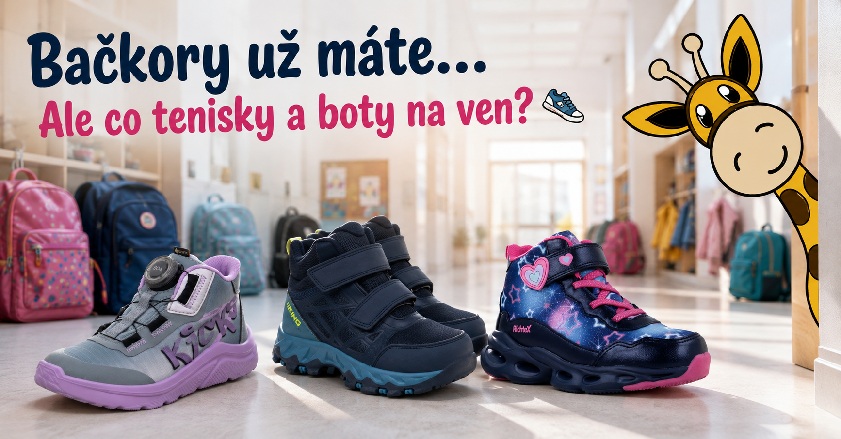 Bačkory už máte... Ale co tenisky a boty na ven?
