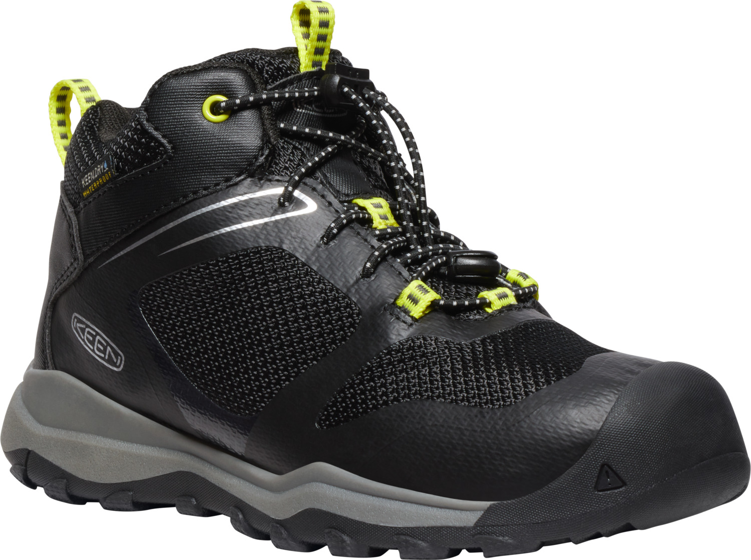 Turistické dětské boty Keen Wanduro mid wp black/silver Velikost: 34