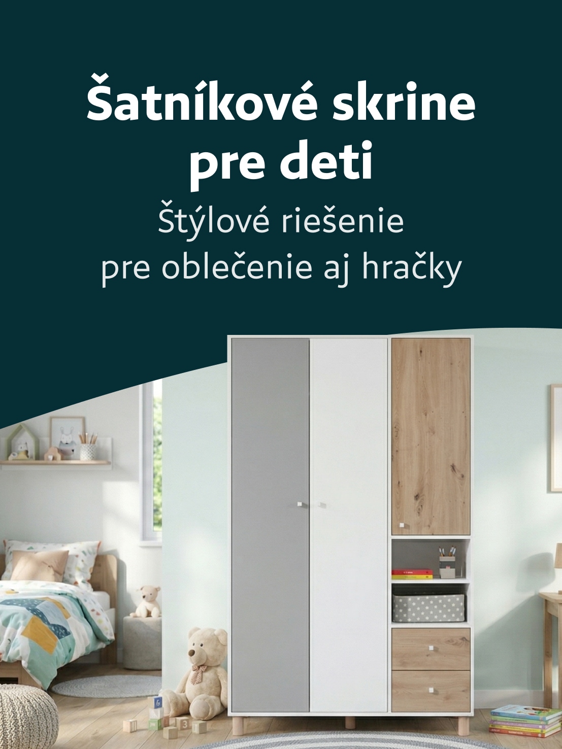 Šatníkové skrine pre deti