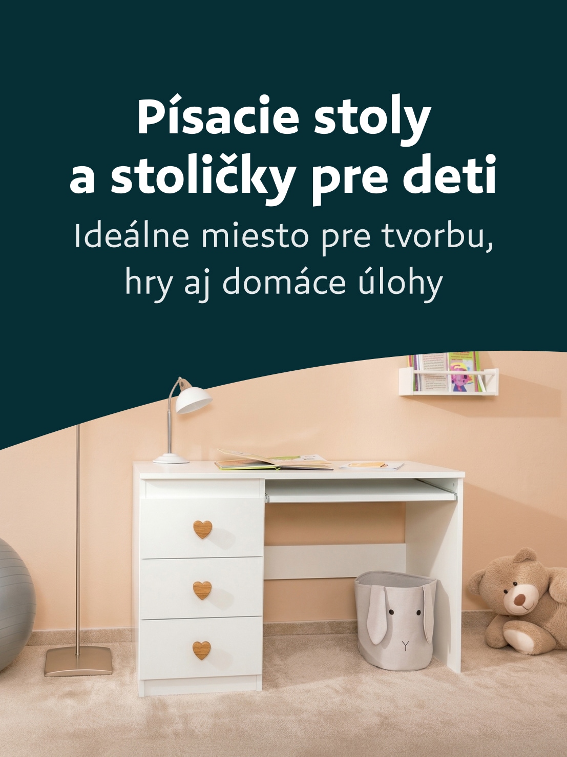 Písacie stoly a stoličky pre deti