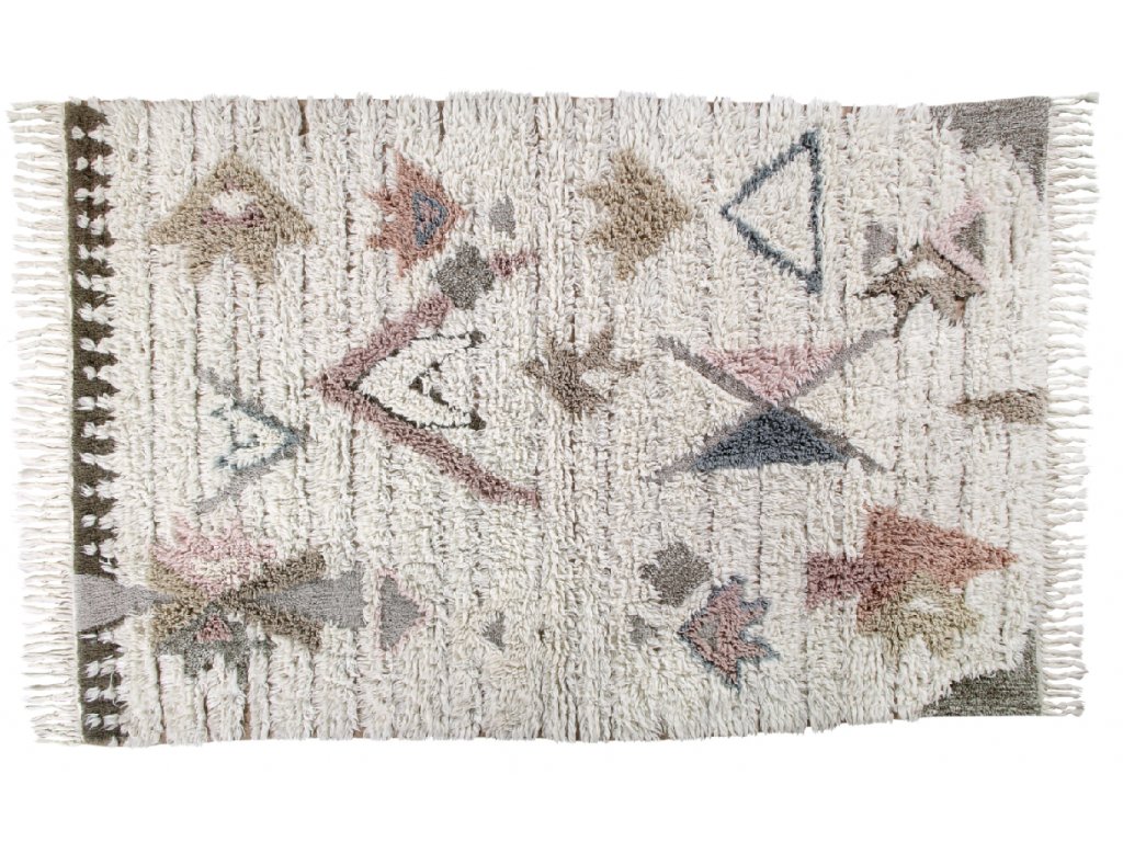 LC Béžový bavlnený škandinávsky koberec Arizona Rozmer: 140x200 cm