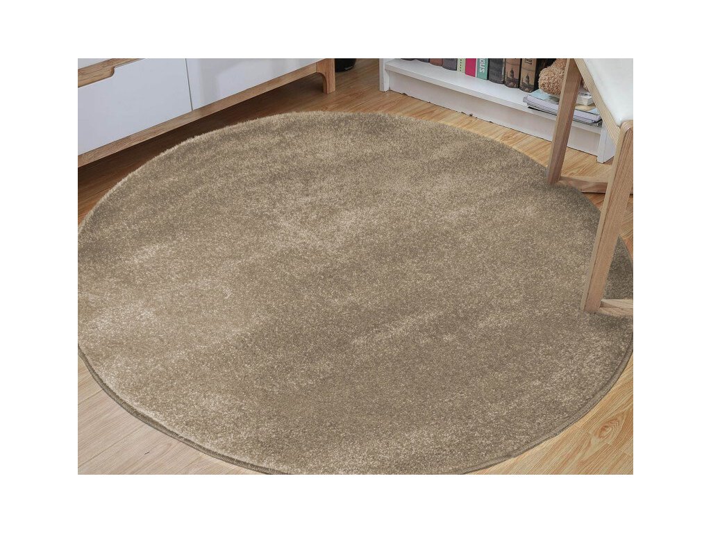 Béžový okrúhly koberec Lora | Detskapostel.com