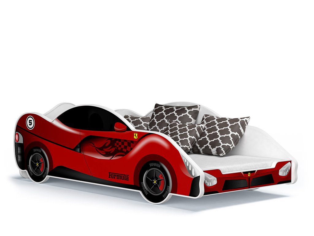 Detská posteľ auto 180x90 - červená | www.detskapostel.com