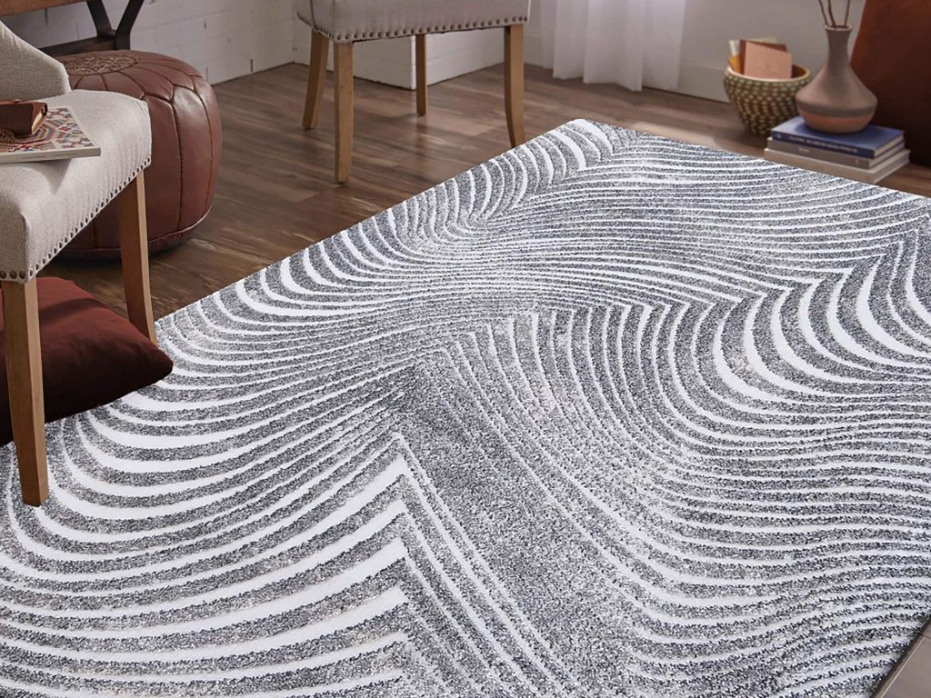 Béžovo-sivý pruhovaný koberec Bopp