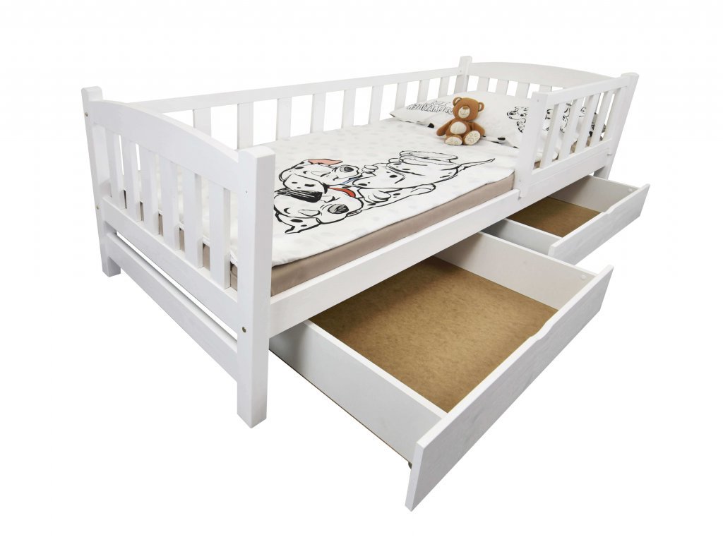 Detská posteľ so zábranou Oľga 2 - biela