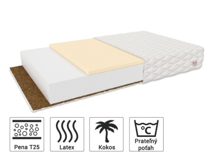 Pikolino kokosovo-Priedušný latexový Matrace 200x90