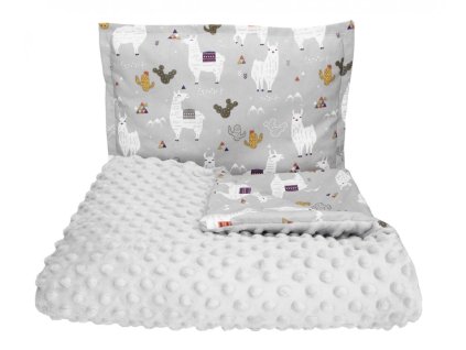 Detská vzorovaná deka + vankúš MINKY - výpredaj
