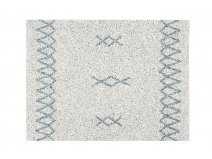 Béžovo-modrý škandinávsky koberec Atlas 120x160