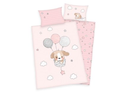 Detské bavlnené obliečky 100x135+40x60 - Sweet Puppy