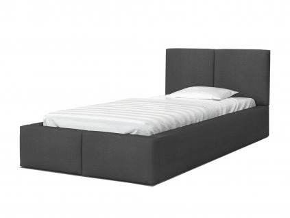 Čalúnená posteľ s úložným priestorom Izabela 90x200 - grafit