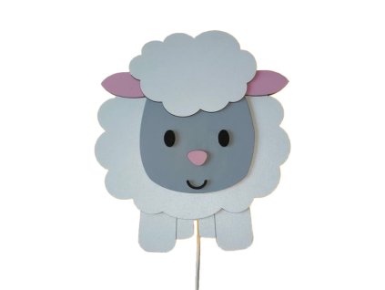 Drevená LED detská lampa OVEČKA
