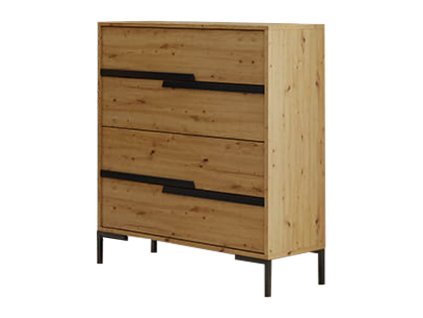 Komoda Area 90 - dub artisan/čierna
