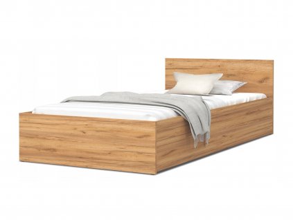 Jednolôžková posteľ s výklapným roštom Buster 120x200 - dub craft