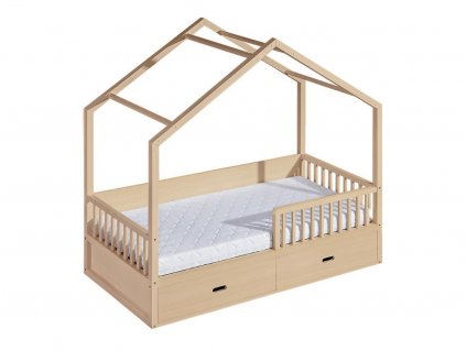 Detská posteľ domček 200x90 Wiktor - borovica