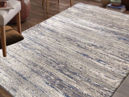 Béžovo-modrý pruhovaný koberec Milas 200x290cm