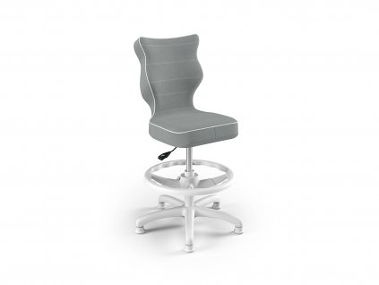 Svetlo sivá ergonomická stolička Petit v zaujímavom dizajne.
