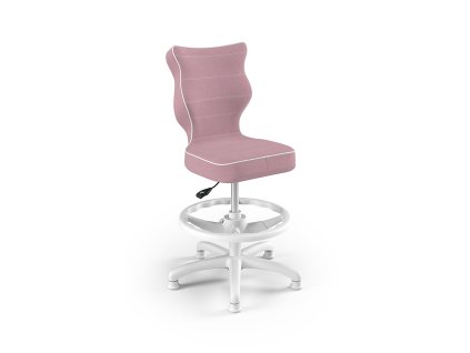 Svetlohnedá ergonomická stolička Petit s bielou podnožkou na nohy.