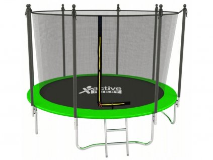 Trampolína 252 cm Active Hobby Zelená - vnútorná sieťka a rebrík