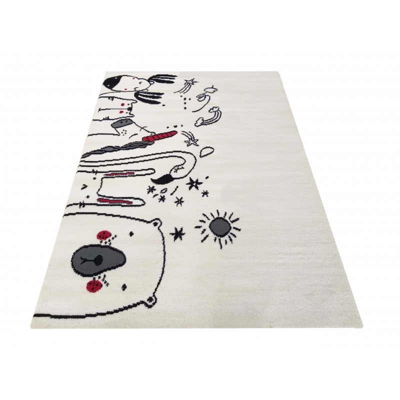 DY Krémový koberec do detskej izby Seth 09 Rozmer: 120x170 cm