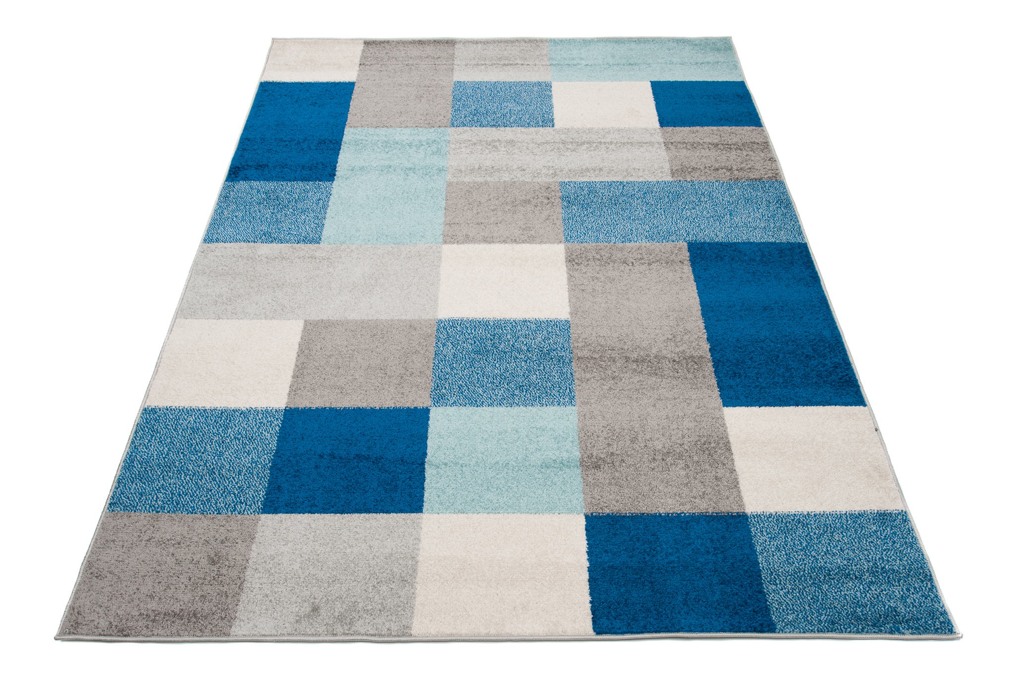 TA Modro-sivý geometrický koberec Johan Rozmer: 200x290 cm