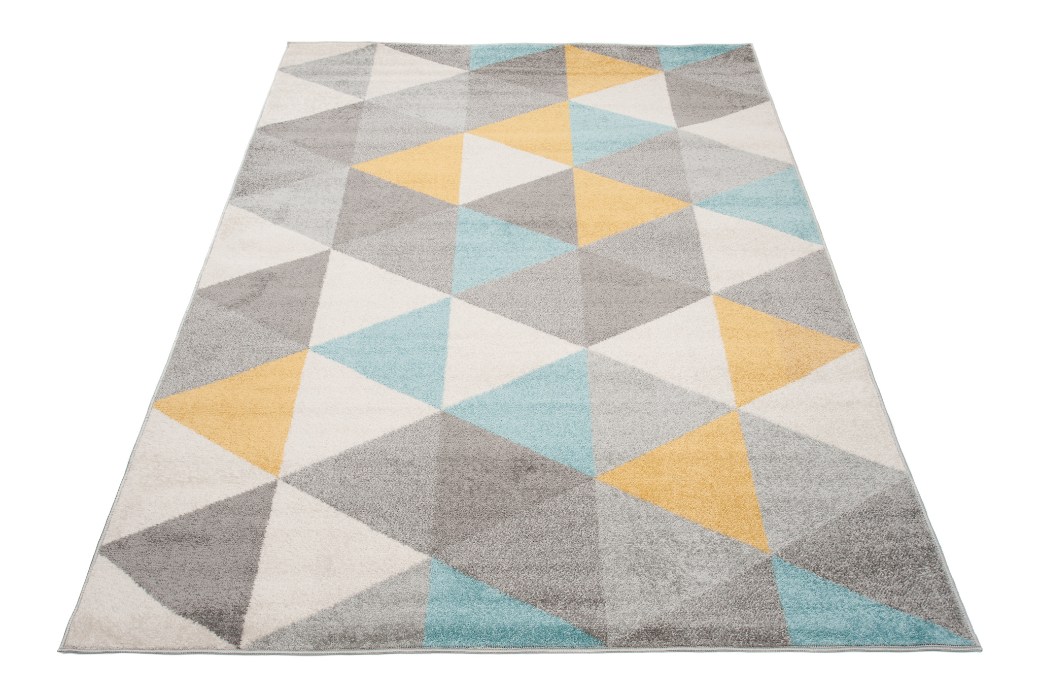 TA Sivo-tyrkysový geometrický koberec Nico Rozmer: 120x170 cm