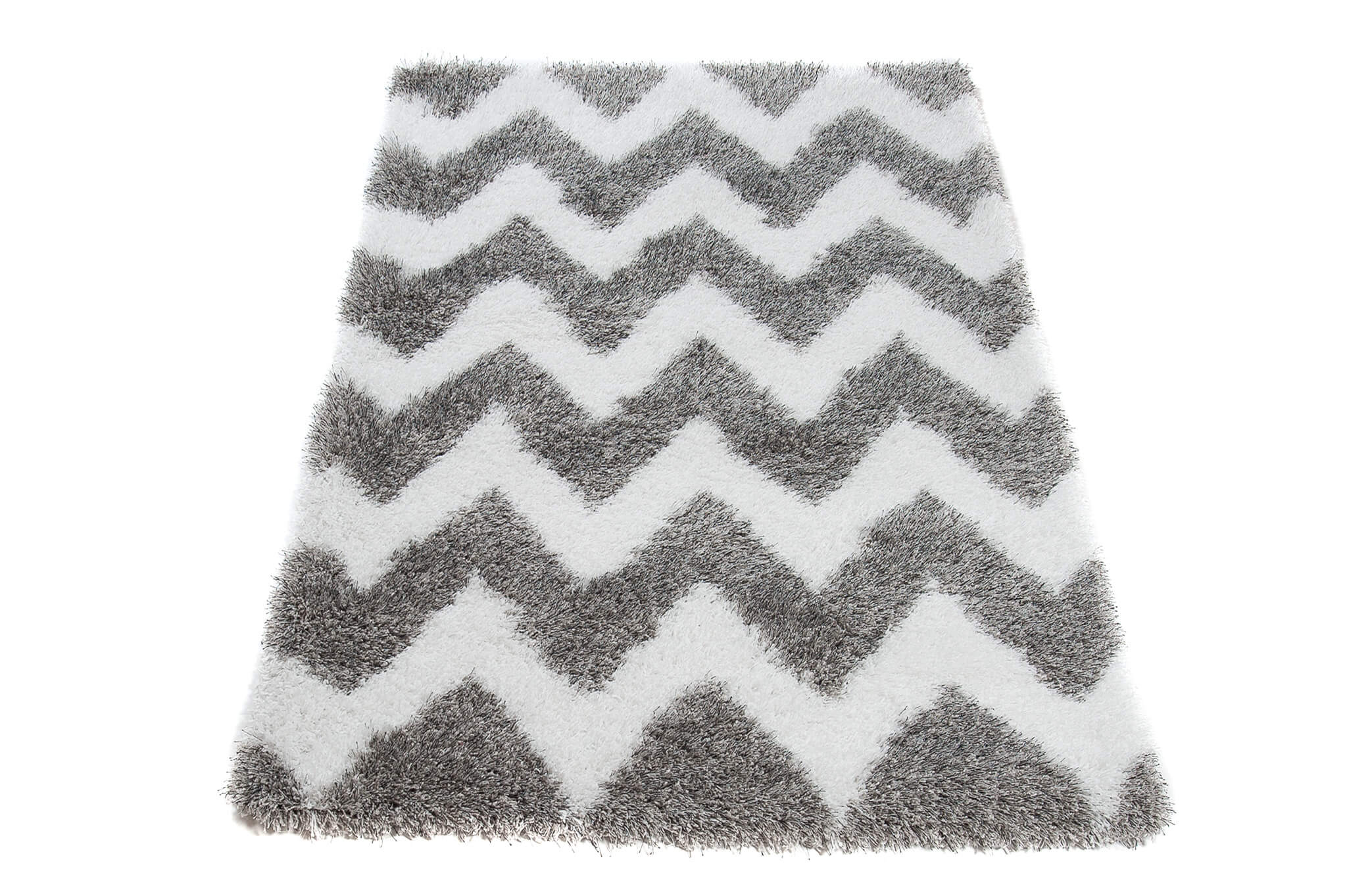 TA Bielo-sivý plyšový koberec so vzorom Sabrina Rozmer: 200x300 cm