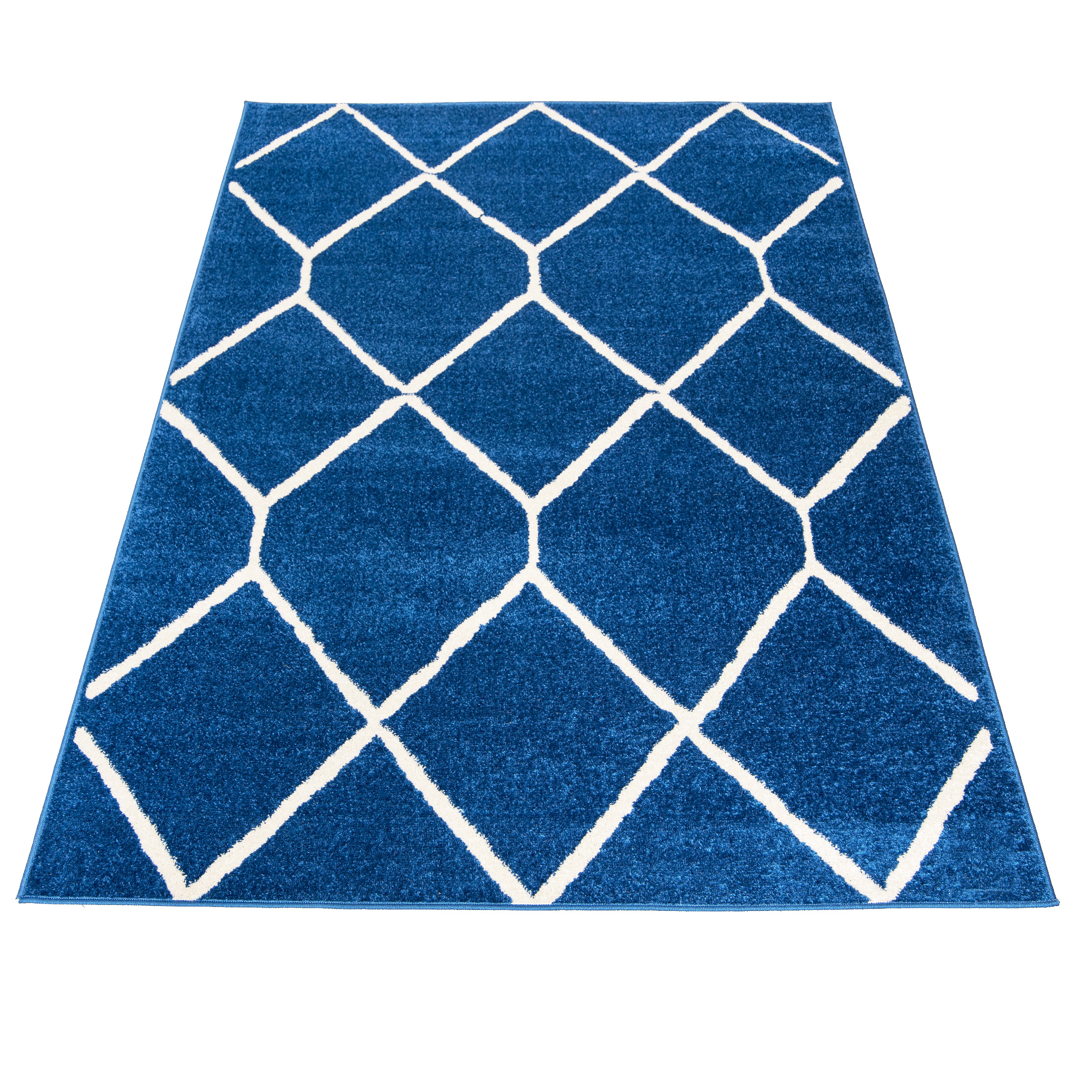 TA Tmavomodrý  vzorovaný koberec Gino Rozmer: 80x150 cm