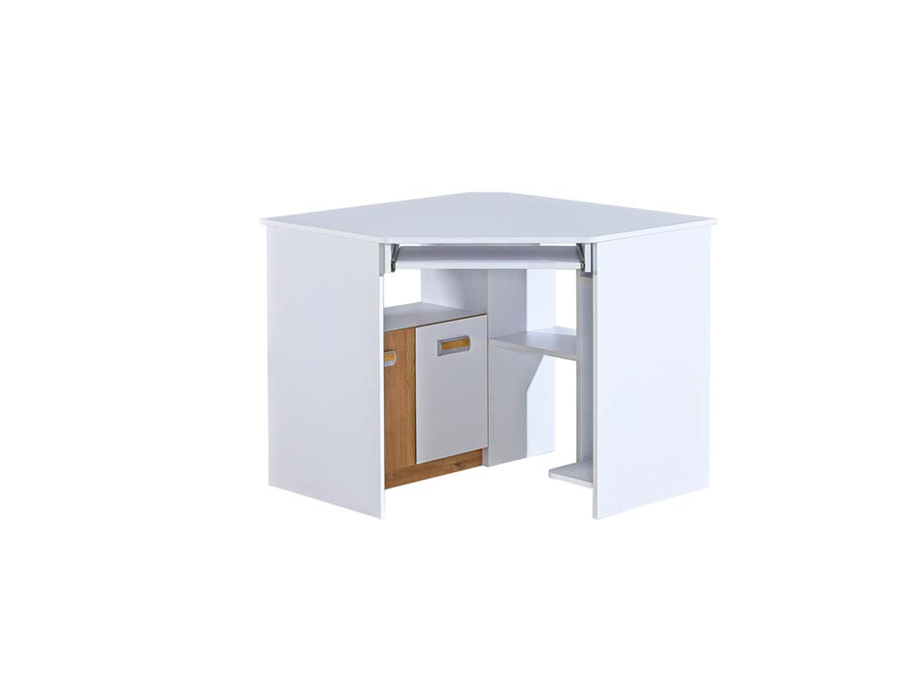 DL Rohový písací stôl LUCAS L11 - biela