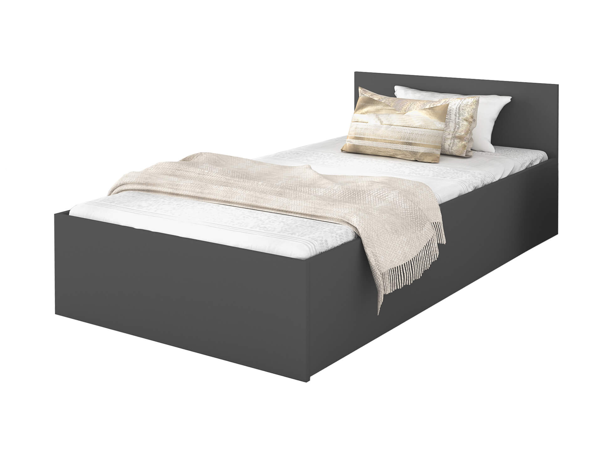 GL Jednolôžková posteľ Dolly s úložným priestorom - sivá Rozmer: 200x90