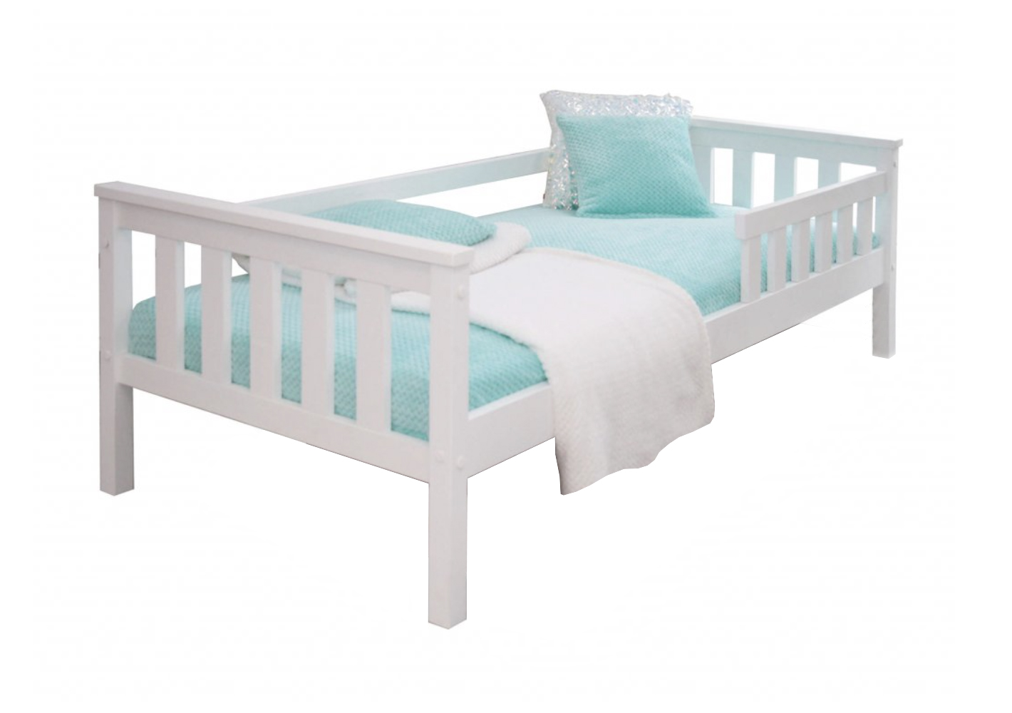 MD Detská posteľ s bariérkou Aria 180x80 - biela