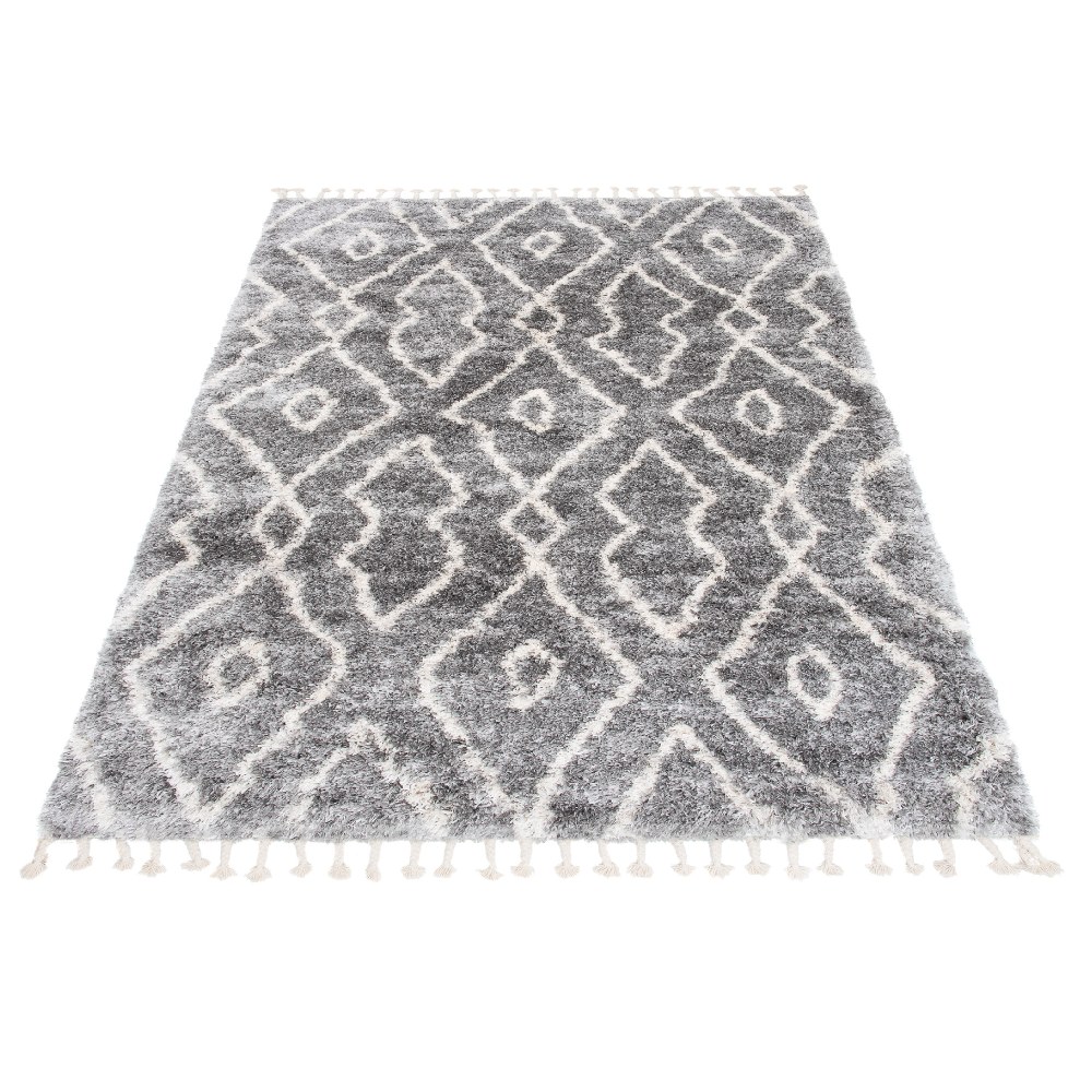 TA Tmavosivý plyšový koberec Kory Rozmer: 60x100 cm