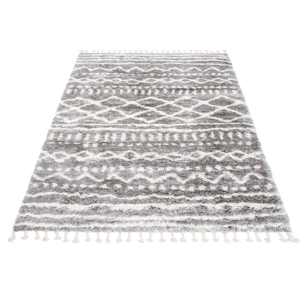 TA Tmavosivý shaggy koberec Bufy Rozmer: 200x300 cm