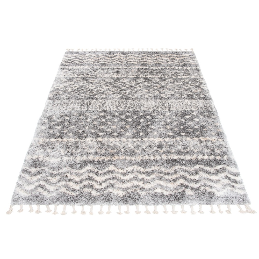 Tmavosivý škandinávsky shaggy koberec Ontary Rozmer: 200x300 cm